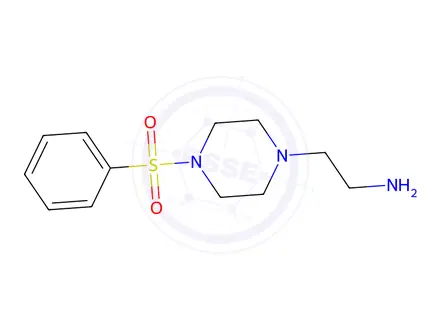 Chemical structure of 2-(4-(Phenylsulfonyl)piperazin-1-yl)ethan-1-amine