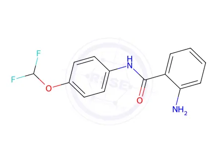 Chemical structure of 2-Amino-N-[4-(difluoromethoxy)phenyl]benzamide