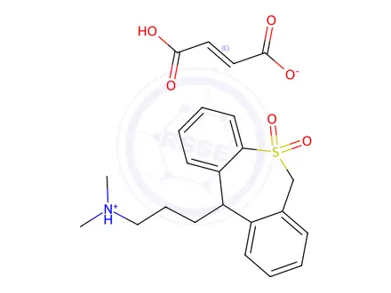 Chemical structure of 6,11-Dihydro-N,N-dimethyldibenzo(b,e)thiepin-11-propylamine 5,5-dioxid e fumarate