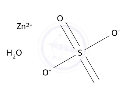 Chemical structure of Zinc sulfate monohydrate, AR