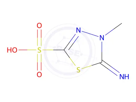 Chemical structure of 5-Imino-4-methyl-4,5-dihydro-1,3,4-thiadiazole-2-sulfonic acid