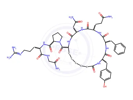 Chemical structure of [Asu1,6-Arg8]Vasopressin