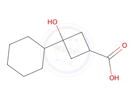 Chemical structure of 3-cyclohexyl-3-hydroxycyclobutane-1-carboxylic acid
