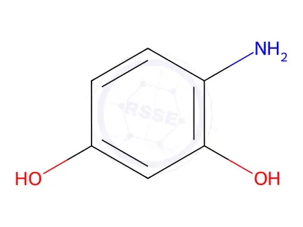 Chemical structure of 4-Aminobenzene-1,3-diol