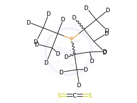 Chemical structure of Tri-iso-propyl-d21-phosphine Carbon Disulfide Complex