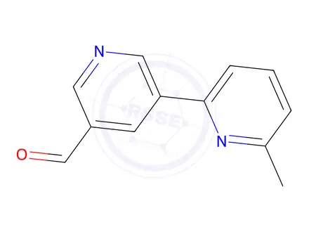 Chemical structure of 6-Methyl-[2,3'-bipyridine]-5'-carbaldehyde