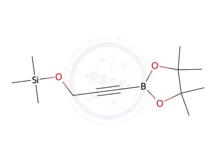 Chemical structure of Trimethyl((3-(4,4,5,5-tetramethyl-1,3,2-dioxaborolan-2-yl)prop-2-yn-1-yl)oxy)silane