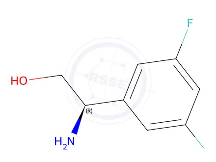Chemical structure of (2R)-2-Amino-2-(3,5-difluorophenyl)ethan-1-ol