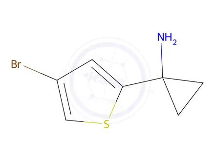 Chemical structure of 1-(4-Bromothiophen-2-yl)cyclopropan-1-amine