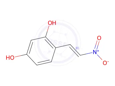 Chemical structure of (E)-4-(2-nitrovinyl)benzene-1,3-diol
