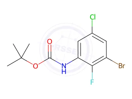 Chemical structure of tert-Butyl (3-bromo-5-chloro-2-fluorophenyl)carbamate