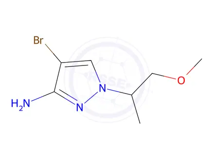 Chemical structure of 4-Bromo-1-(1-methoxypropan-2-yl)-1h-pyrazol-3-amine