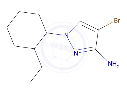 Chemical structure of 4-Bromo-1-(2-ethylcyclohexyl)-1h-pyrazol-3-amine