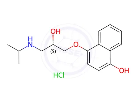 Chemical structure of (S)-4-Hydroxy Propranolol Hydrochloride