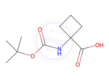 Chemical structure of Boc-1-aminocyclobutane-1-carboxylic Acid