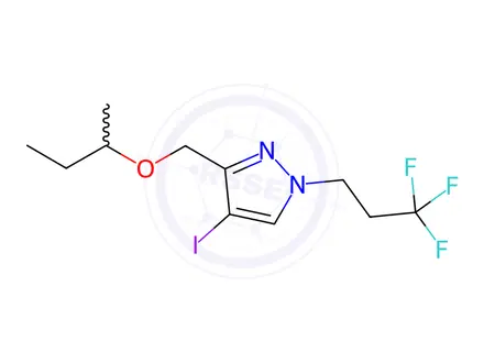 Chemical structure of 3-(sec-butoxymethyl)-4-iodo-1-(3,3,3-trifluoropropyl)-1H-pyrazole