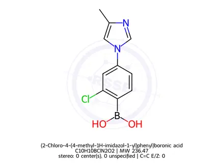 Chemical structure of (2-Chloro-4-(4-methyl-1H-imidazol-1-yl)phenyl)boronic acid