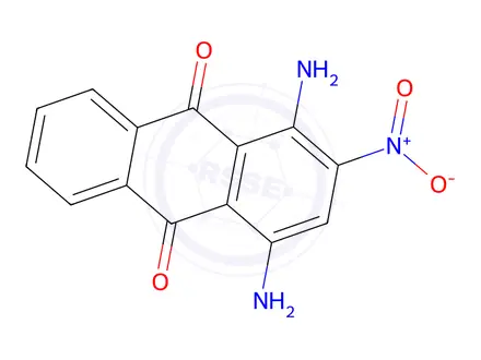 Chemical structure of 1,4-diamino-2-nitroanthraquinone
