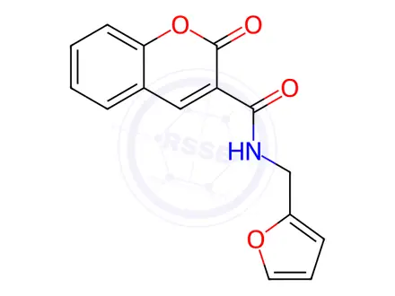 Chemical structure of n-(Furan-2-ylmethyl)-2-oxo-2h-chromene-3-carboxamide