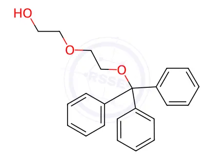 Chemical structure of Ethanol, 2-[2-(triphenylmethoxy)ethoxy]