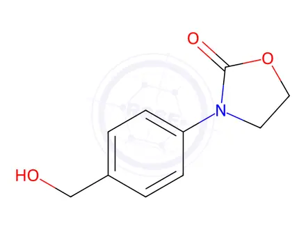 Chemical structure of 2-Oxazolidinone, 3-[4-(hydroxymethyl)phenyl]-