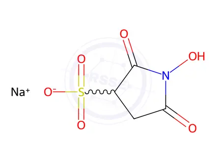 Chemical structure of N-Hydroxysulfosuccinimide Sodium Salt