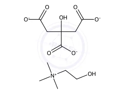 Chemical structure of Tricholine Citrate (ca.65%inWater)
