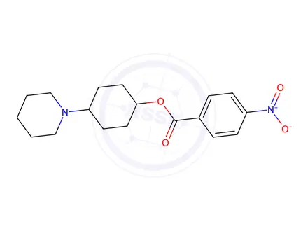 Chemical structure of 4-Piperidinocyclohexyl p-nitrobenzoate