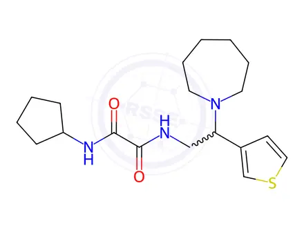 Chemical structure of N1-(2-(Azepan-1-yl)-2-(thiophen-3-yl)ethyl)-N2-cyclopentyloxalamide