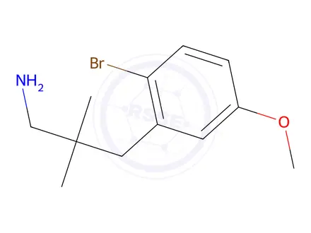 Chemical structure of 3-(2-Bromo-5-methoxyphenyl)-2,2-dimethylpropan-1-amine