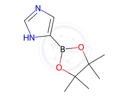 Chemical structure of 5-(4,4,5,5-tetramethyl-1,3,2-dioxaborolan-2-yl)-1H-imidazole