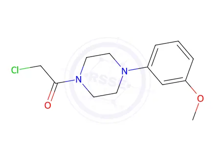 Chemical structure of 2-Chloro-1-(4-(3-methoxyphenyl)piperazin-1-yl)ethan-1-one