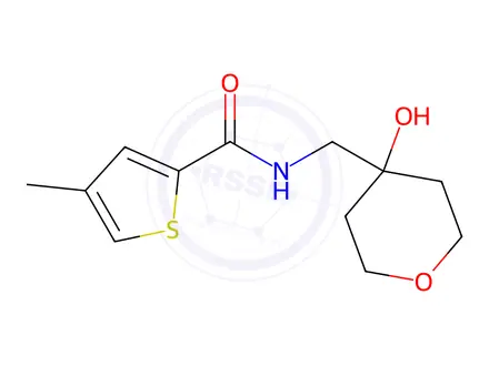 Chemical structure of N-((4-Hydroxytetrahydro-2H-pyran-4-yl)methyl)-4-methylthiophene-2-carboxamide