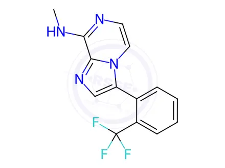 Chemical structure of N-Methyl-3-(2-(trifluoromethyl)phenyl)imidazo[1,2-a]pyrazin-8-amine