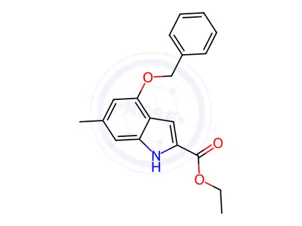 Chemical structure of Ethyl 4-(benzyloxy)-6-methyl-1H-indole-2-carboxylate