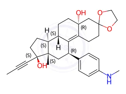 Chemical structure of Mifepristone Impurity 24