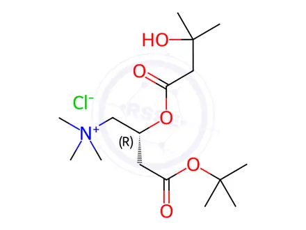 Chemical structure of (2R)-3-Hydroxyisovaleroyl carnitine tert-butyl ester