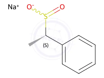 Chemical structure of Sodium (S)-1-phenylethanesulfinate