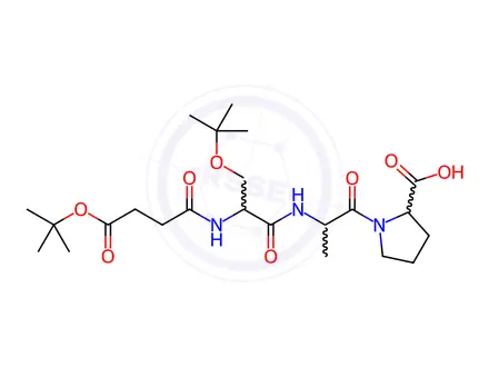 Chemical structure of N-(4-(tert-butoxy)-4-oxobutanoyl)-O-(tert-butyl)-L-seryl-D-alanyl-L-proline