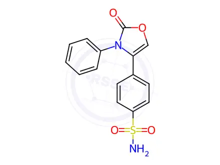 Chemical structure of 4-(2-Oxo-3-phenyl-2,3-dihydrooxazol-4-yl)benzenesulfonamide