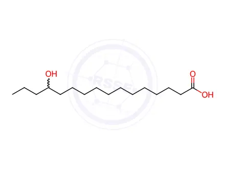 Chemical structure of 13-Hydroxyhexadecanoic acid