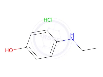 Chemical structure of 4-(ethylamino)phenol hydrochloride
