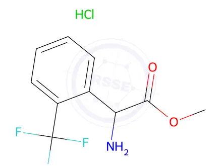 Chemical structure of Methyl 2-amino-2-[2-(trifluoromethyl)phenyl]acetate hydrochloride