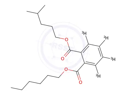 Chemical structure of n-Hexyl 4-Methylpentyl Phthalate-d4