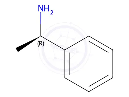 Chemical structure of (R)-(+)-alpha-methyl-benzylamine