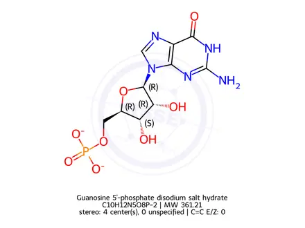 Chemical structure of 5'-Guanylic acid, dipotassium salt