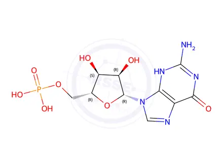 Chemical structure of Guanosine-5‘-monophosphate