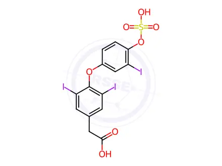 Chemical structure of Triiodothyroacetic acid sulfate