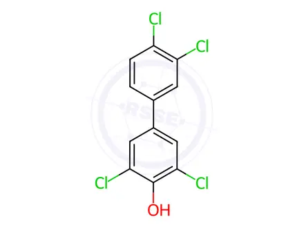 Chemical structure of 4'-Hydroxy-3,3',4,5'-tetrachlorobiphenyl
