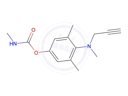 Chemical structure of Methylcarbamic acid 3,5-dimethyl-4-[N-methyl-N-(2-propynyl)amino]phenyl ester